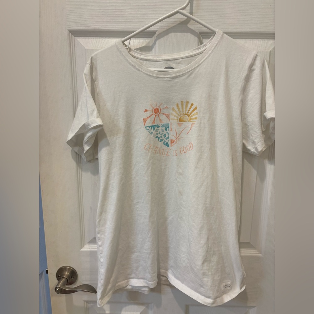 Life is Good‎ White Graphic T shirt